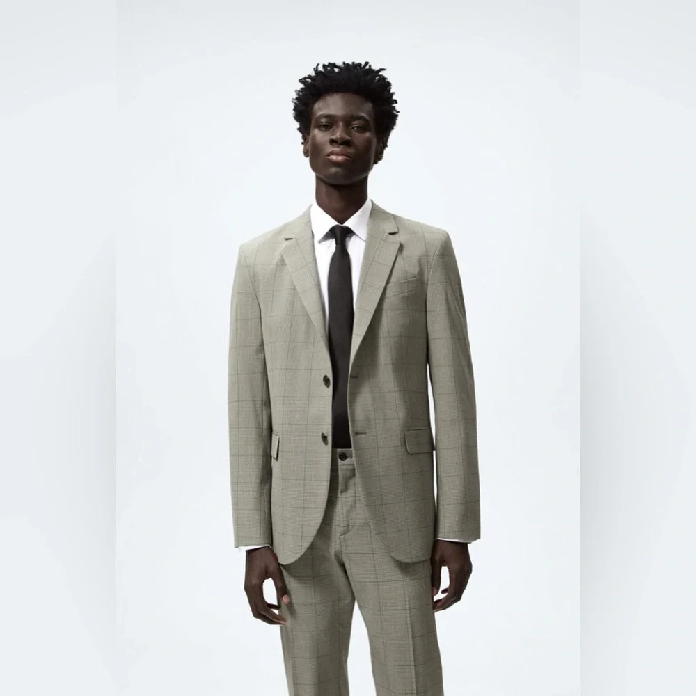 SALE!NWT $149 ZARA CHECKERED SUIT BLAZER SIZE 40